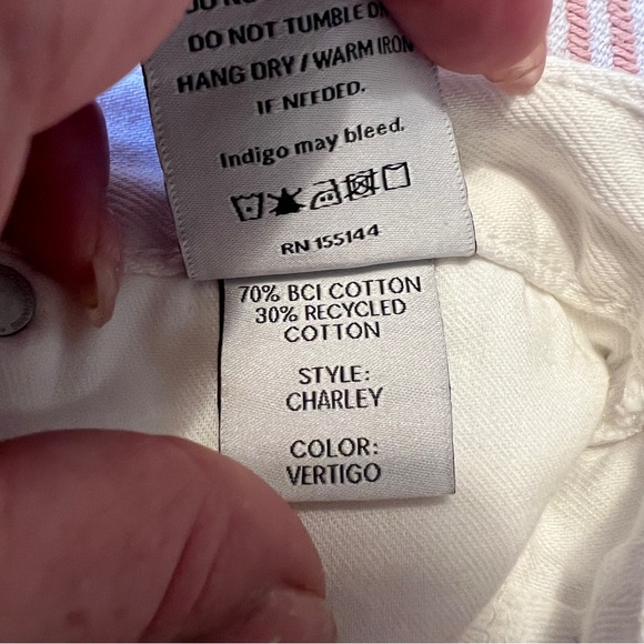 NEW Boyish Wide Leg High Rise Jeans White 30 - Picture 9 of 9